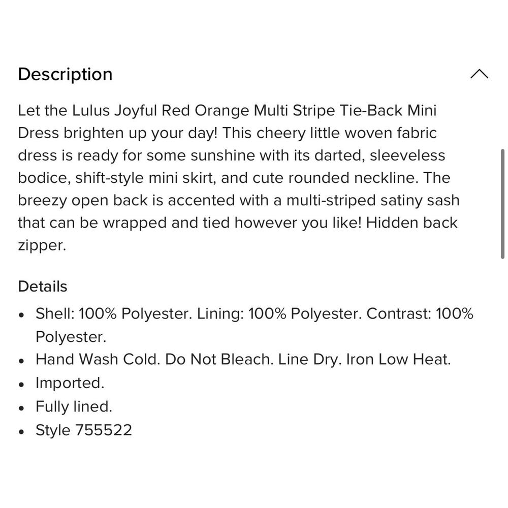 Lulu's Orange Mini Dress with Striped Bow Back - Picture 3 of 8